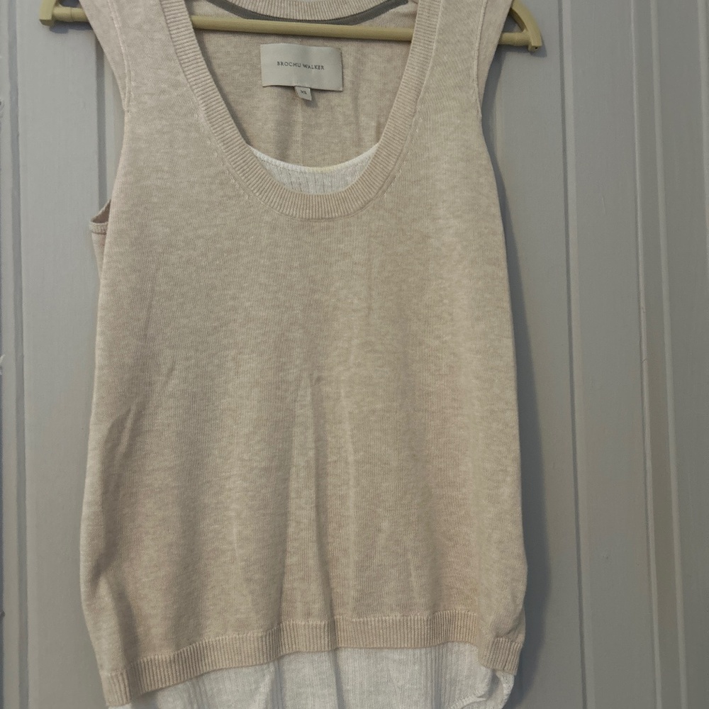Cream Sleeveless Women's Top